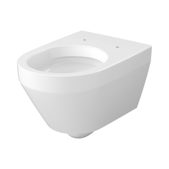 Set vas WC cu capac soft-close Cersanit Crea S701-927, set cadru cu buton Cersanit S701-779