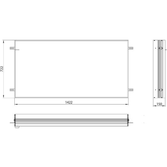 Set dulap Kronenbach Cube 2.0 KB100229MB, cadru pentru instalare oglindă încastrată Kronenbach Cube 2.0 NU1000034NU
