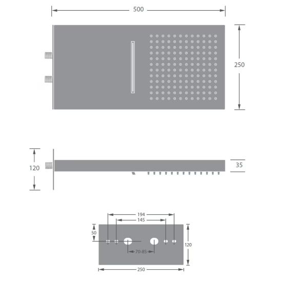 Set baterie cadă-duș Kronenbach Smart Push 19044003CR, cap de duș Kronenbach Spa KBMBBPRBOR250-2, 01900190KBN, 28628002 KB, 27500000 KB, 28272000 KB