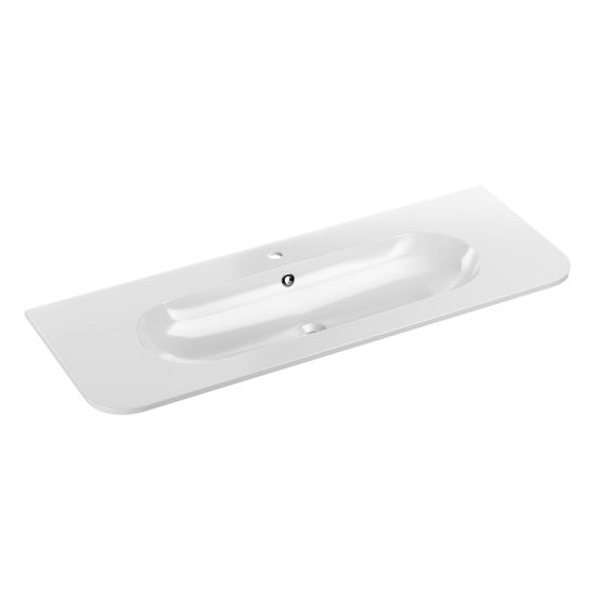 Set dulap Comad Ovalia Cremona OVALIA CREMONA 82-120-46-2S, lavoar Comad Pure PURE WHITE GLOSS UM 120-46, OVALIA CREMONA 80-40-1D