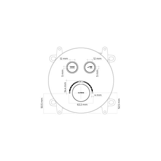 Set baterie cadă-duș Oltens Onega 34601810, cap de duș Oltens Vindel 37006810, 39402810, 39305810, 37106810, 37203800