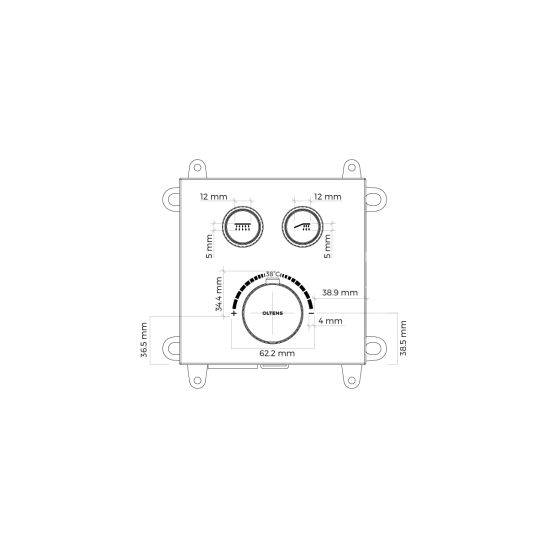 Set baterie cadă-duș Oltens Onega 34602800, cap de duș Oltens Vindel 37000800, 39400800, 39304800, 37102800, 37200800