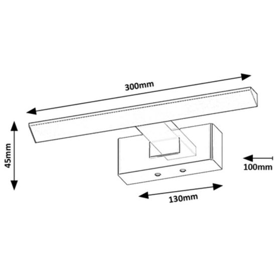 Set oglindă Elita Oval RE067567000010, lampă de perete Rabalux Loric 75023