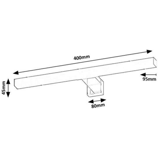 Set oglindă Deante Silia ADI_N851, lampă de perete Rabalux Oliro 75051