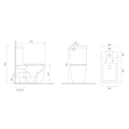 Set vas WC compact Oltens Hamnes 44501000, capac WC Oltens Hamnes 45111000