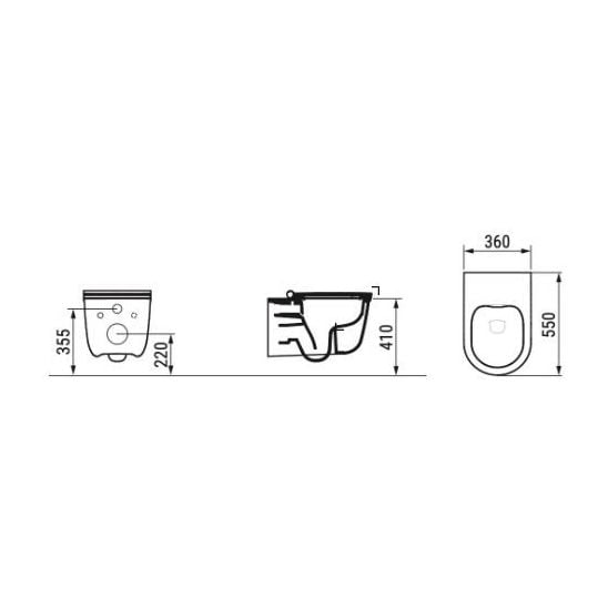 Set vas WC Ceramica Dolomite Mayka D482501, capac WC Ceramica Dolomite Mayka S483301