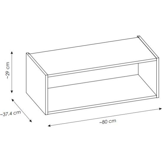 Set dulap Comad Nova Cashmere NOVA CASHMERE 82-80-40-1S, regal Comad Nova Coast Evoke COAST EVOKE UN 81-80-29, NOVA OAK A 89-80