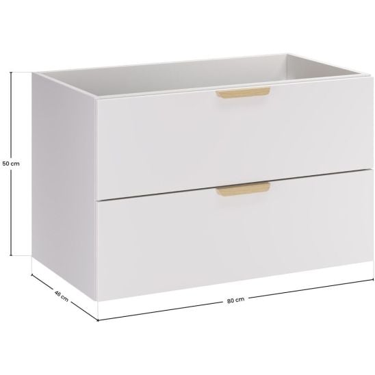 Set dulap Comad Aster White ASTER WHITE 82-80-46-2S, blat Comad Nordic Cremona CREMONA 89-120-46 M, CREMONA UN 81-20-44