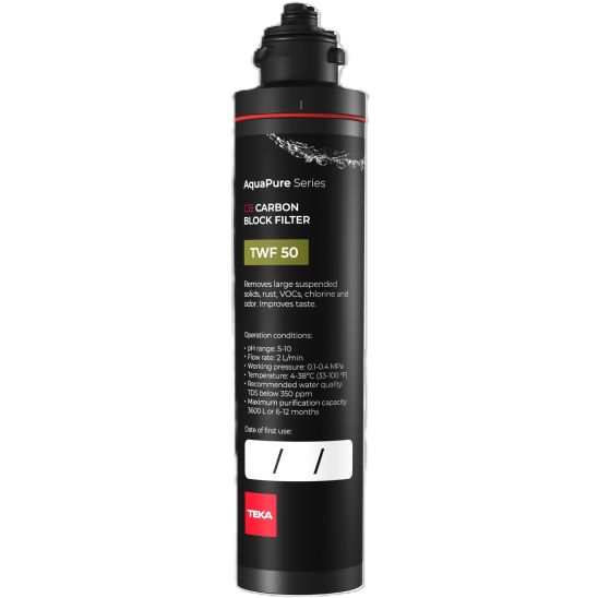 Set baterie pentru filtru apă Teka Uni 116080001, filtru sub chiuvetă Teka TWF 118510000