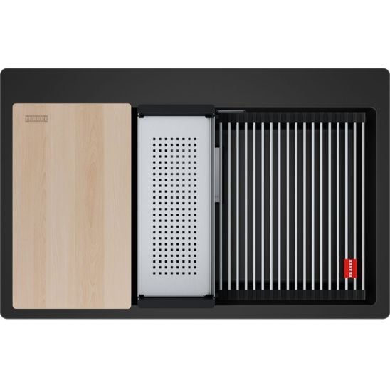 Set chiuvetă din granit Franke Kanon 114.0749.641, baterie bucătărie Franke Lina 115.0626.053