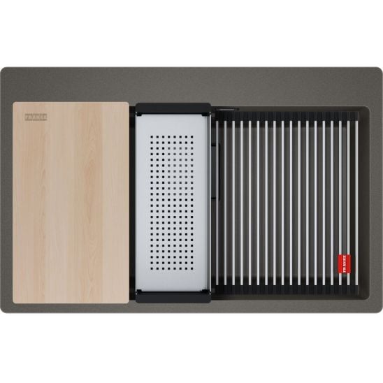 Set chiuvetă din granit Franke Kanon 114.0749.643, baterie bucătărie Franke Lina 115.0693.229
