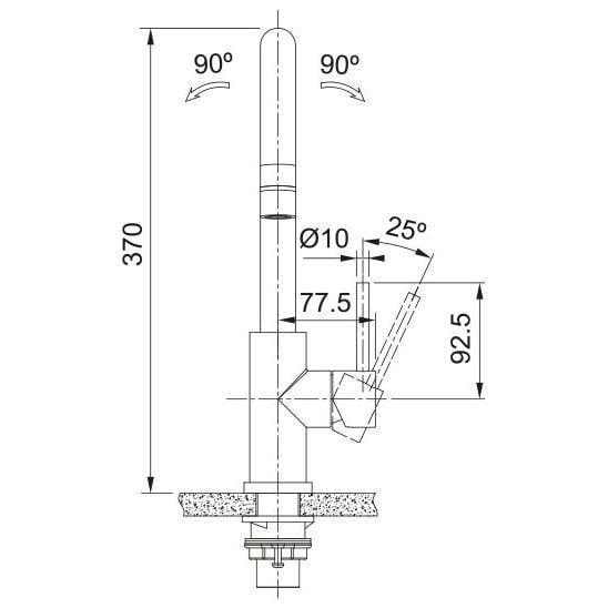 Set chiuveta din otel Franke Smart SRX 127.0720.295, baterie bucătărie Franke Smart Glenda 115.0747.473