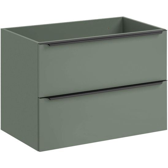 Set dulap Comad Sombra Green SOMBRA GREEN 82-80-46-2S, lavoar Comad Sky SKY 1 BLACK MATT 80 DP ( E-8099-80 ), NIAGARA UM 03 BLACK 86001B