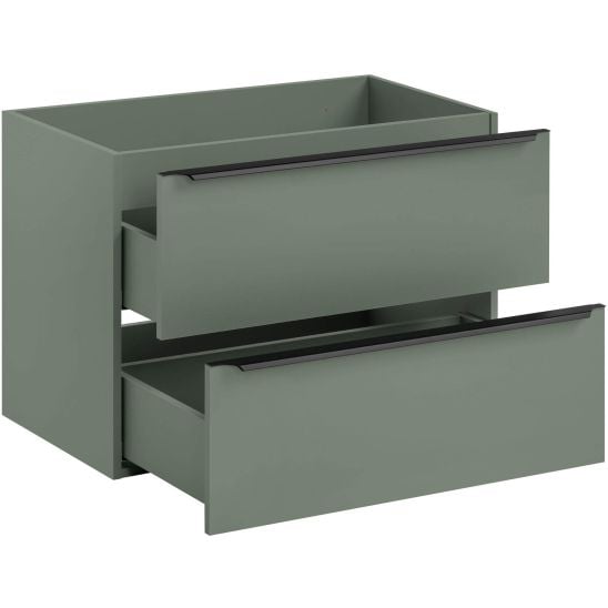 Set dulap Comad Sombra Green SOMBRA GREEN 82-80-46-2S, lavoar Comad Sky SKY 1 BLACK MATT 80 DP ( E-8099-80 ), NIAGARA UM 03 BLACK 86001B