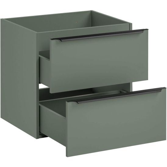 Set dulap Comad Sombra Green SOMBRA GREEN 82-60-46-2S, lavoar Comad Sky SKY 1 BLACK MATT 60 DP ( E-8099-60 )