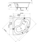 Set cadă de colț Ravak Gentiana CG01000000, sifon pentru cadă Viega Simplex 495121, GPX2240020