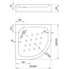 Set cabină de duș Deante Funkia KYP_052K, cădiță de duș semirotundă Deante Standard New KTA_054B, NHC_025C