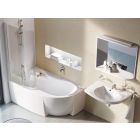 Set cadă de colț Ravak Rosa 95 C551000000, sifon pentru cadă Viega Simplex 495121, GPX2240140
