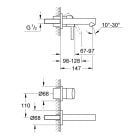 Set element ascuns al bateriei Grohe Eurostyle 23571000, baterie lavoar Grohe Concetto 19575001