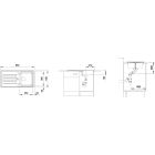 Set chiuvetă din granit Blanco Favos 45 S 516617, baterie bucătărie Hagser Emma HGR30000035