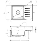 Set chiuvetă din granit Deante Zorba ZQZ_211A, baterie bucătărie Deante Nemezja BEN_262M