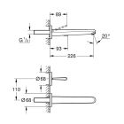 Set baterie lavoar Grohe Eurodisc Joy 19969000, element ascuns al bateriei Grohe Eurodisc Joy 23429000