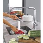 Set baterie bucătărie Grohe Essence 30270000, chiuvetă din granit Grohe K700 31654AP0