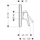 Set baterie lavoar Hansgrohe Talis S 72021000, baterie de duș Hansgrohe Talis S 72605000, 26562400, 27454000