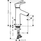 Set baterie de duș Hansgrohe Talis S 72600000, baterie lavoar Hansgrohe Talis S 72020000, 26562400