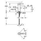 Set baterie cadă-duș Grohe Essence 23491001, element de fixare pe podea Grohe 45984001, 23590001