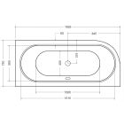 Set cadă de colț Besco Avita #WAV-170-NP, carcasa pentru cadă Besco Avita OAV-170-NS