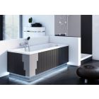 Set cada dreptunghiulară Oltens Langfoss 10003000, carcasa pentru cadă Schedpol Stabilsound 1.028-LED, 03001100