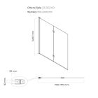 Set paravan cadă Oltens Sela 23202100, cada dreptunghiulară Oltens Langfoss 10001900