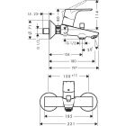 Set baterie cadă-duș Hansgrohe Focus 31940000, baterie lavoar Hansgrohe Focus 31730000