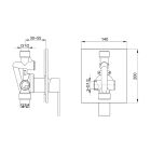 Set baterie de duș Kohlman Excelent QW220H, bară de duș Kohlman QW003A, SP2, QW166, PRYSZNICOWY