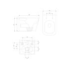 Set cadru încastrat Tece Base 9400407, vas WC cu capac soft-close Omnires Fontana FONTANAMWBP, 9240407
