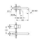 Set baterie lavoar Grohe Essence New 19408GN1, element ascuns al bateriei Grohe Eurostyle 23571000