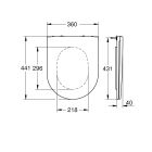 Set vas WC Grohe Essence 3957100H, cadru ascuns cu buton de acționare Grohe Solido 38811KF0, 39577000