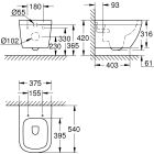 Set cadru ascuns cu buton de acționare Grohe Solido 38811KF0, vas WC Grohe Euro Ceramic 39538000, 39330002