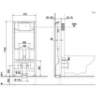 Set vas WC cu capac soft-close Roca Gap Square A34H472000, cadru încastrat Roca Duplo A890070020, A890195000, A890063000