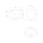 Set cadru încastrat Tece Base 9400407, vas WC cu capac soft-close Omnires Ottawa OTTAWAMWBP, 9.240.400