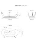 Set cadă freestanding Oltens Ebba 12012000, capac pentru dop chiuvetă Oltens 09002300