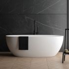 Set cadă freestanding Oltens Ebba 12012000, capac pentru dop chiuvetă Oltens 09002000