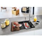 Set chiuvetă din granit Franke Kanon 125.0633.003, baterie bucătărie Franke Lina 115.0626.053, 112.0545.792