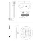 Set baterie cadă-duș Cersanit Inverto S951-285, set de duș Cersanit Inverto S951-710, S951-555