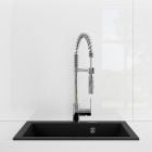 Set chiuvetă din granit Oltens Gravan 72000300, baterie bucătărie Oltens Skafta 35206300