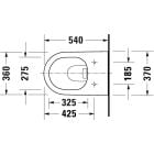 Set vas WC cu capac soft-close Duravit D-Neo 45770900A1, cadru încastrat Duravit DuraSystem WD1029000000, WD5009011000