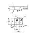 Set chiuveta din otel Grohe K700 31577SD1, baterie bucătărie Oltens Myvat 35205100