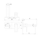 Set set de duș Omnires Slide SYSSL12GR, baterie lavoar Omnires Slide SL7715GR