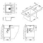 Set chiuvetă din granit Alveus Cadit 1132017, baterie bucătărie Alveus Siros 1129046